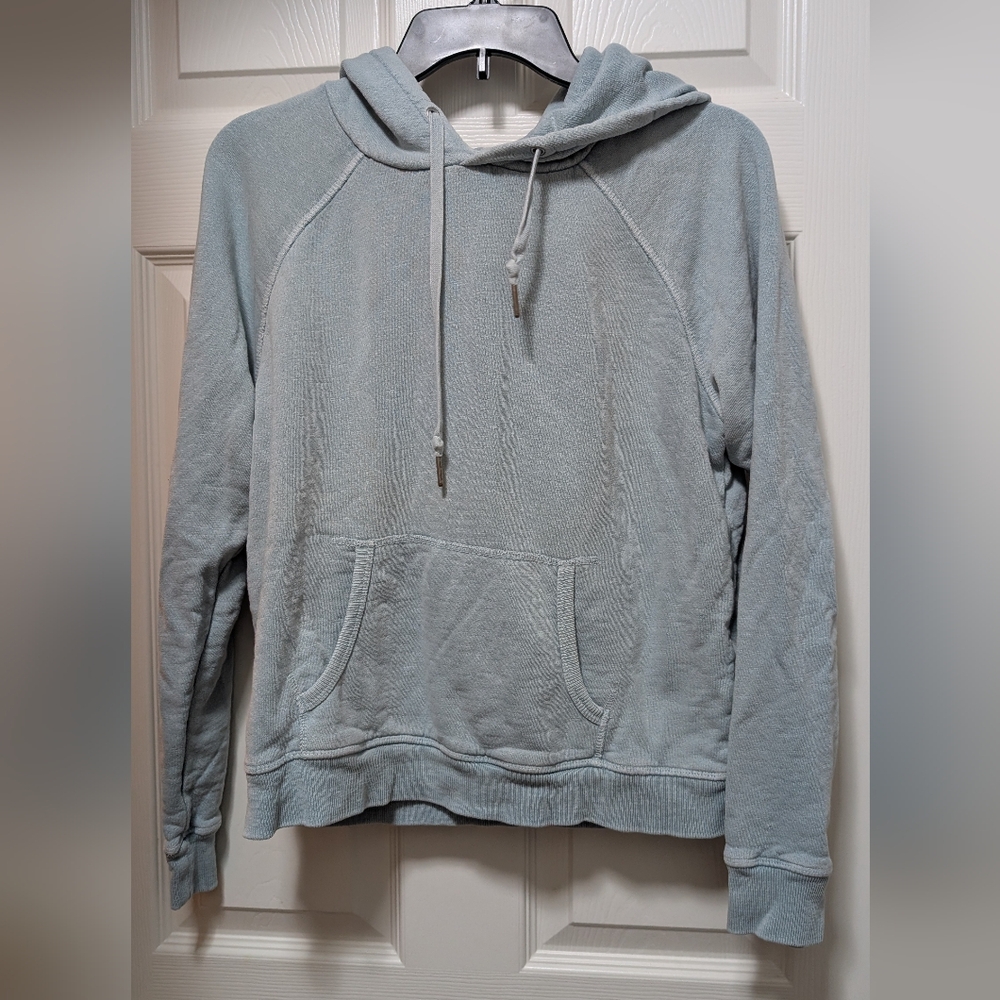 Outerknown Solstice Hoodie Cotton Pullover Size Medium M Blue Teal